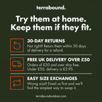 Terrabound 30-day returns, free UK delivery over £50 and easy size exchanges