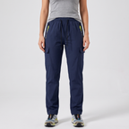 Terrabound women's cargo trousers in marine blue worn, front view