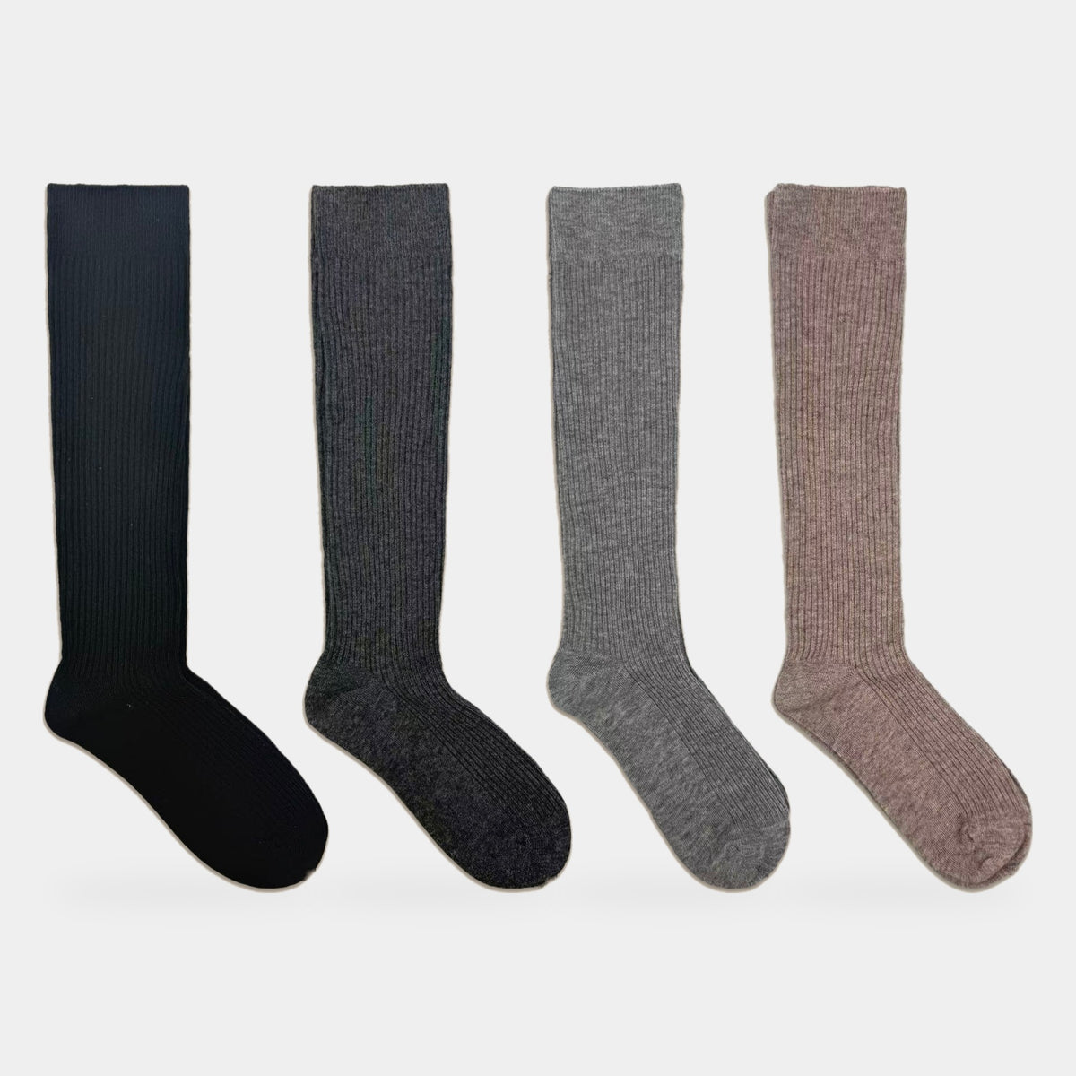 Merino wool knee high socks, all four colours