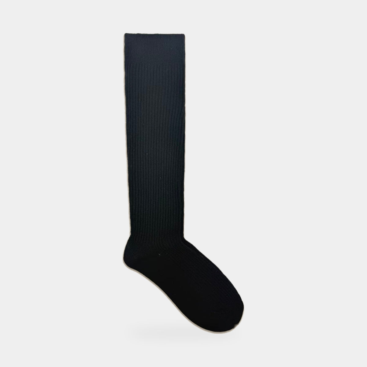 Merino wool knee high socks, black
