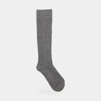 Merino wool knee high socks, light grey