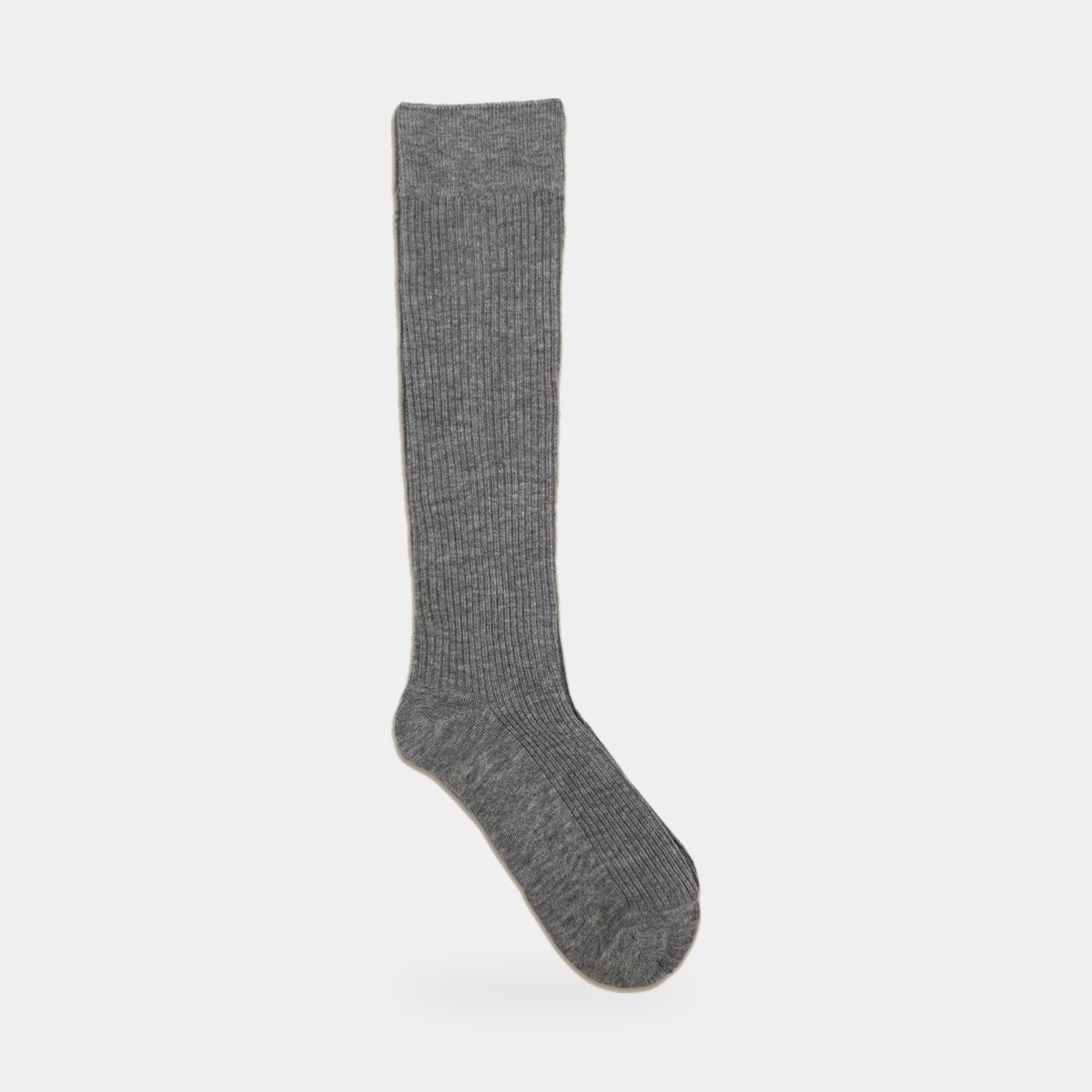 Merino wool knee high socks, light grey