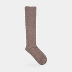 Merino wool knee high socks, taupe