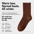 Warm toes, normal boots, all winter: thick wool-rich socks